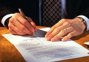 Подписание договора с компанией